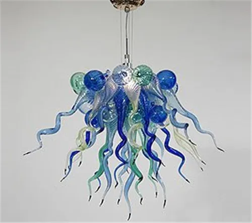 Colorido e pequeno Murano Candelabro Moderna Arte Decoração Alto Teto Estilo Turco Lâmpadas Pingente de Vidro para quarto, LR1125