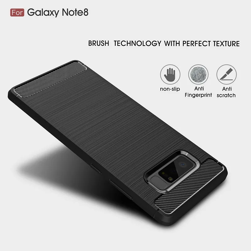 Cases voor Samsung Galaxy Note8 Carbon Fiber Heavy Duty Shockproof Armor Case voor Galaxy Note8 2017 Hot Sale Gratis verzending