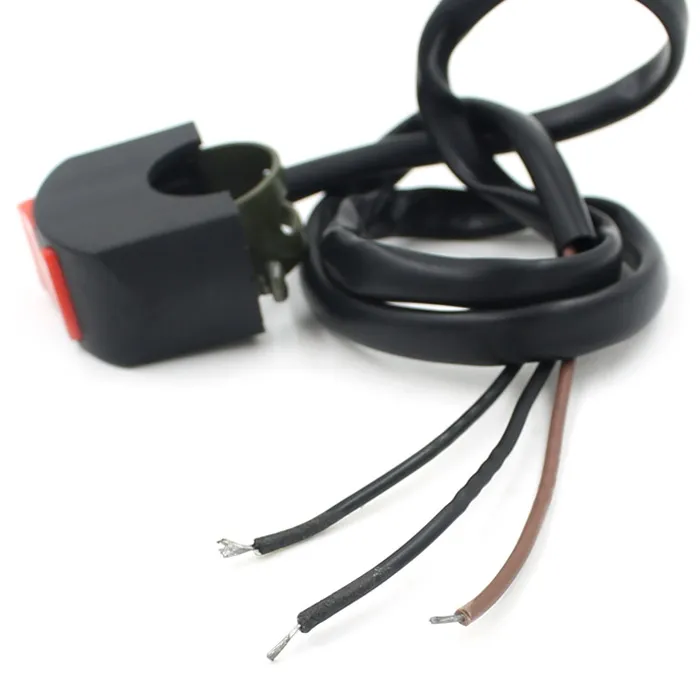 Motorcycle Switches On Off Button Headlight Switch with 3 Cables for Moto Electric Vehicle Easy to Install3798172