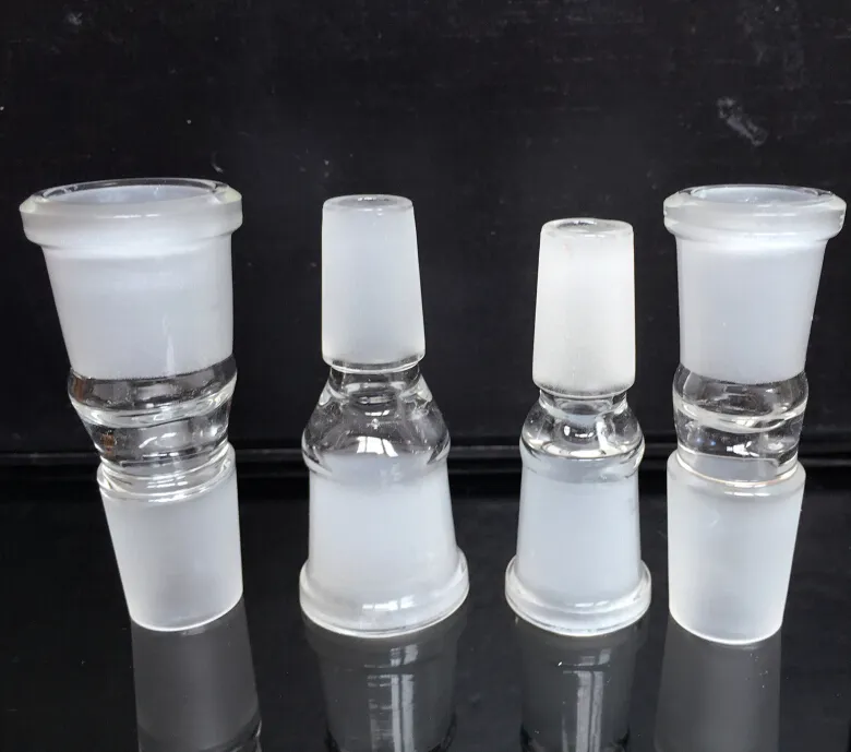 Adaptateur de bangs en verre pour narguilé, 10 styles, 14,5 mm, 18,8 mm, adaptateurs mâles et femelles, joint rigide, convertisseur de 14 mm et 19 mm pour plates-formes Dab