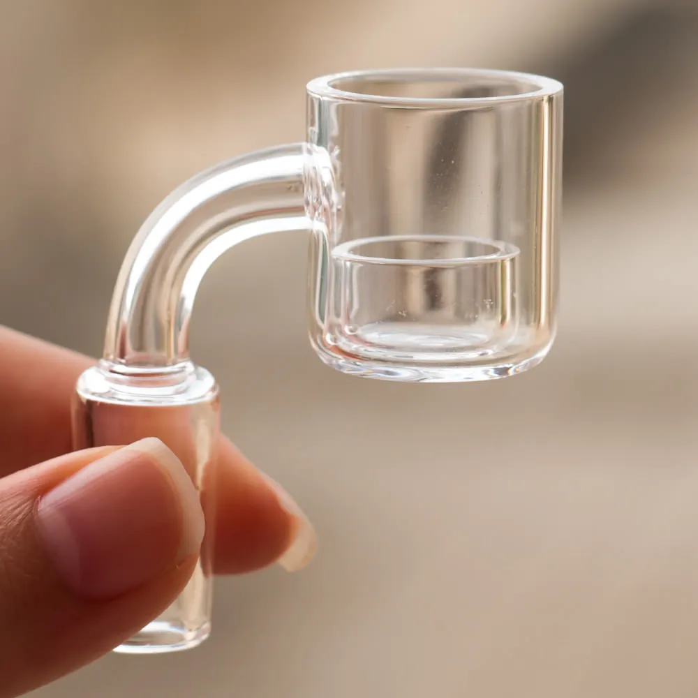 quartz banger with carb cap 10mm 14mm Nail Smoking Accessories Female Male 90 Degrees bucket for dab rig bong