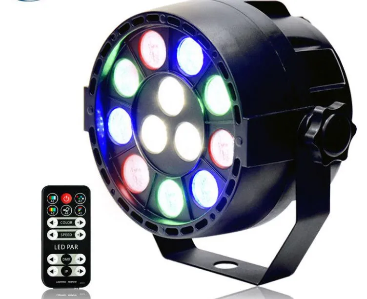 15W IR عن بعد RGBW LED أضواء الاسمية التحكم الصوتي DJ ديسكو بار العارض المرحلة ضوء كبير الحفل الصباغة تأثير الإضاءة MYY