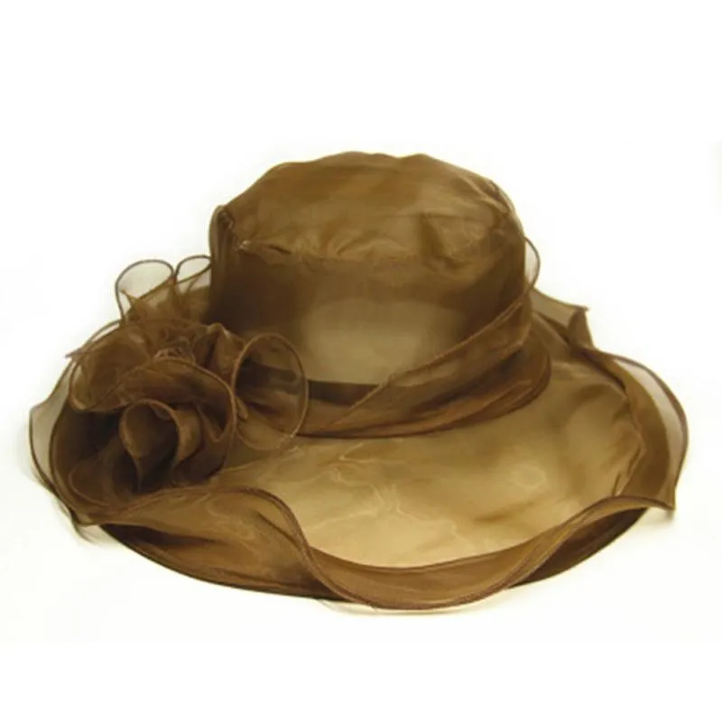 Элегантные модные женские церковные шляпы для женщин цветок шляпа лето Gorras ВС шляпа свадьба Кентукки Дерби широкими полями море пляж шляпа