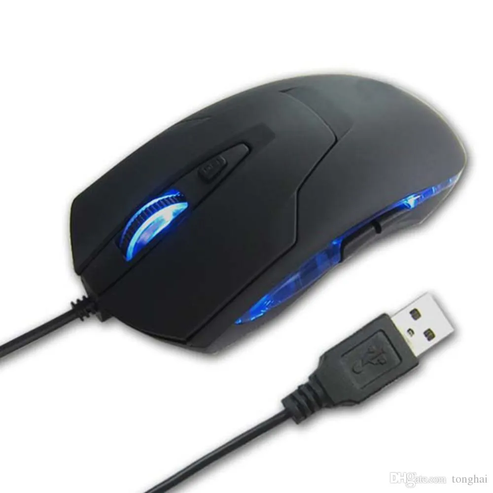 Atacado 2400 DPI LED 6 Botão Chave Optico USB Wired Mouse para Jogo Laptop Computador H210418