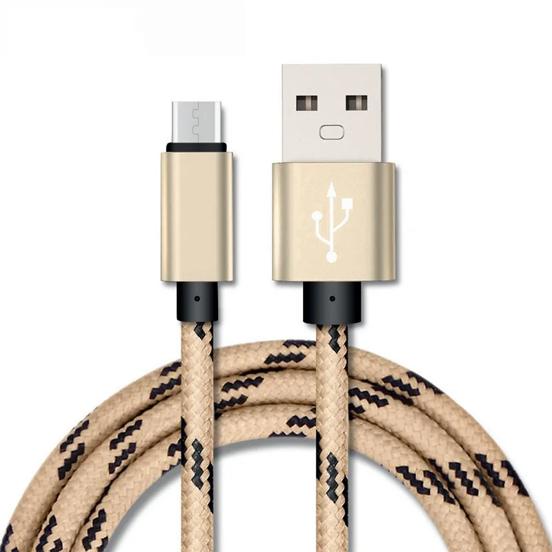 Fabric braided cable Micro type c usb data sync charging cables for samsung s4 s6 s7 edge s8 plus htc lg phone cable wire