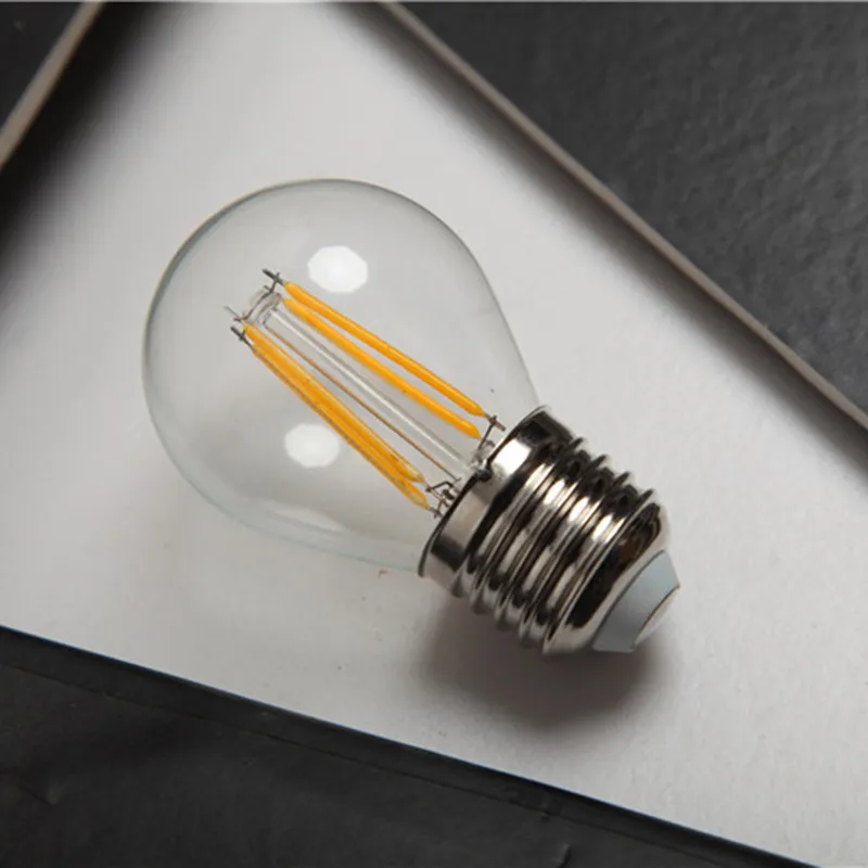 2w 4w 6w 8w led filament bulb light Dimmable G45 C35 A60 glass clear e27 b22 e14 360 degree led lamp for indoor5883960