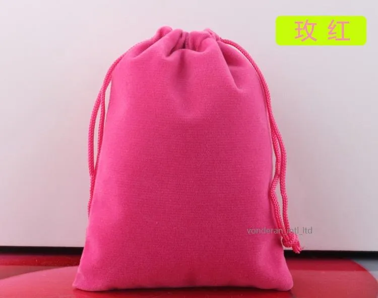 15 20cm6 8inchvelvet drawstring bag Gift bag Favor Holders Flocked phone bags Jewelry pouches 100pcs Whole275M