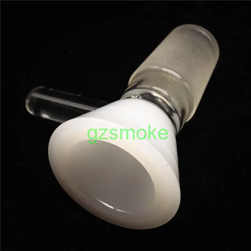 thick 5mm heady bowl slides for bong purple green black white 14mm male with handle Smoking Accessory Glass Water Pipe Bongs 18mm bowls