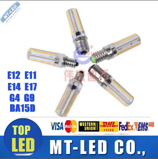 Lampa LED E11 / E12 / E14 / E17 / G4 / G9 / BA15D Light Corn Bulb AC 220 V 110 V 120 V 7W 12W 15W SMD3014 LED LED 360 stopni 110 V / 220 V Żarówki Spotlight