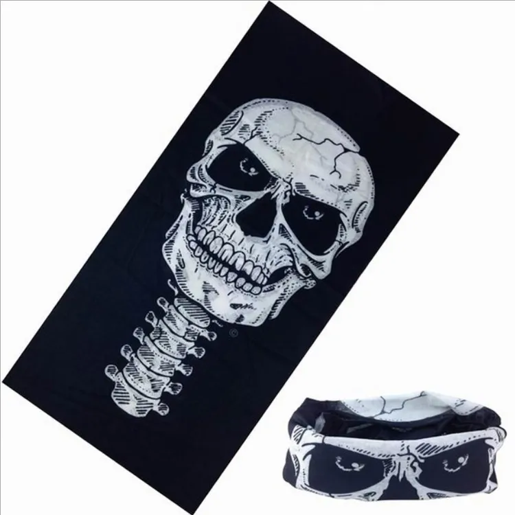 Multi função da cara do crânio máscara máscaras Halloween Party Baixada Pescoço Outdoor Sports Esqui da motocicleta da bicicleta Lenços Bandana CS Cosplay cara cheia