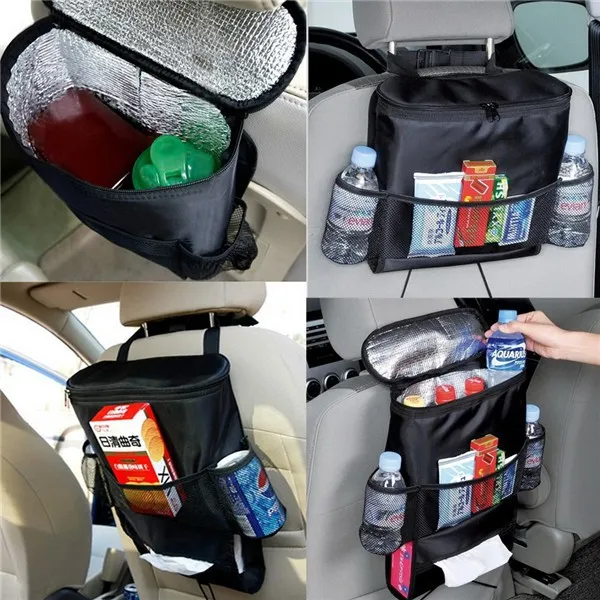 Borsa termica per auto Borsa termica Custodia per seggiolino auto Organizzatore per articoli vari Portaoggetti da viaggio multi-tasca Appendiabiti per sedile posteriore Scatola per organizzazione