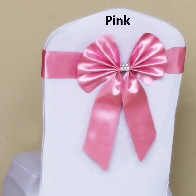 Bow chair belt Wedding decoration bow back chair back chair covers elastic ribbon bow ribbon color optional WA0104