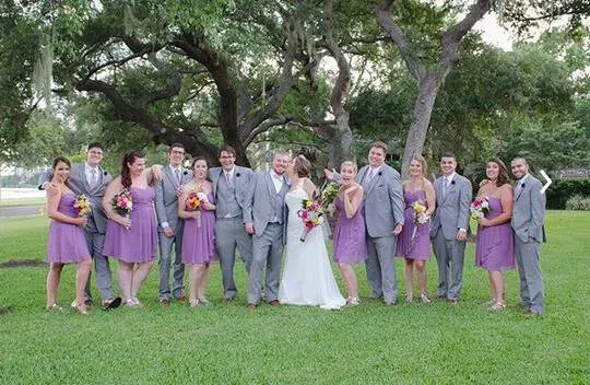 Short Crinkle Chiffon Dress With Front Cascade Bridesmaid Dresses
