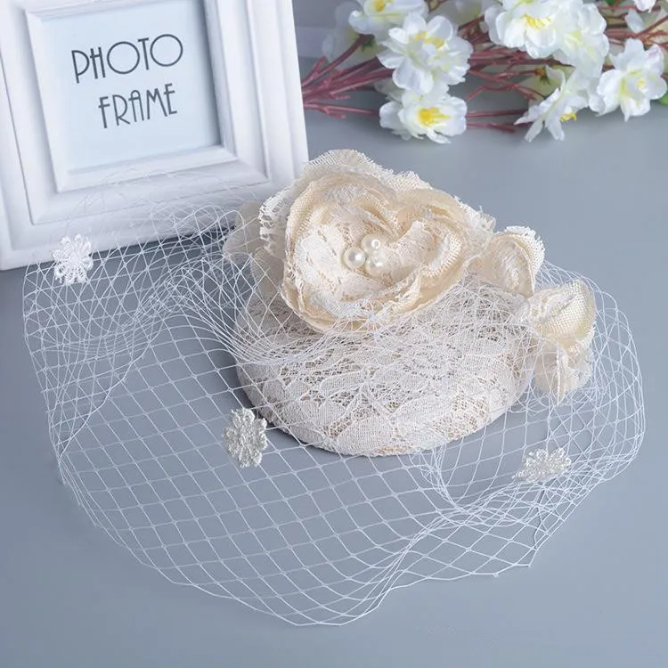 Piękny vintage France Bird Cage Bridal Flower Ręcznie robione kwiaty Fascynator Bride Hats Wedding Hats TECELS w stężeniu 8545125