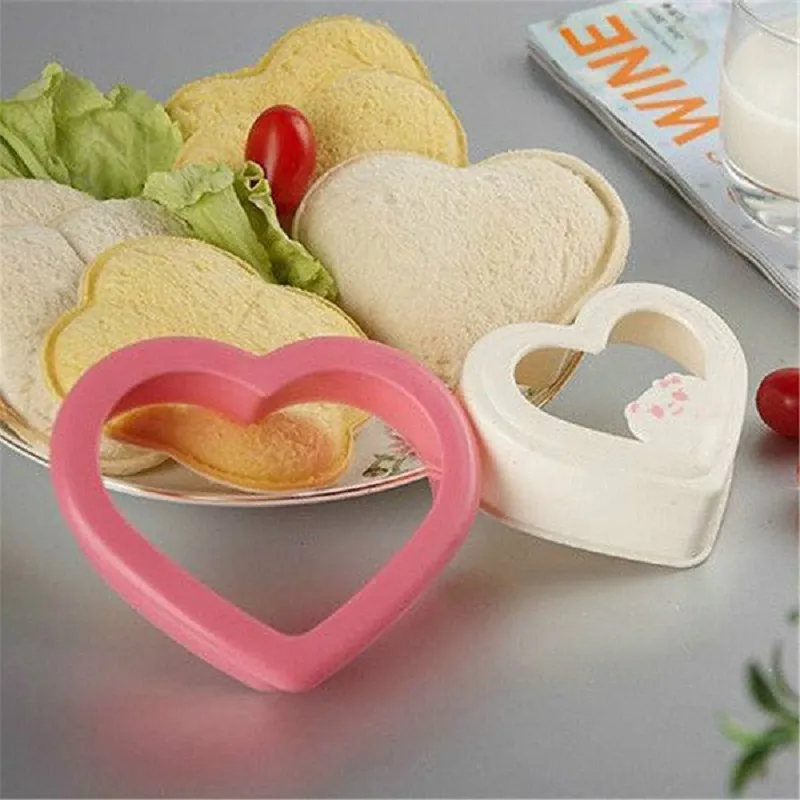 Pain Sandwich Modélisation Moule DIY Coeur Forme Pressage Moule Pour Gâteau Cookies Aliments Cutter Cuisine Outils ZA0912