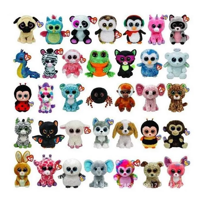Ty Beanie Boos Plush Stuffed Toys Wholesale Big Eyes Animals Soft Dolls For  Kids Birthday Gifts From Rino, $3.62