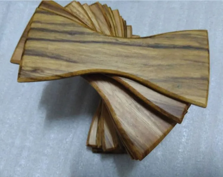 Wood Bow Ties Semi-finished products 4 styles Handmade Vintage Traditional Bowknot For Gentleman Wedding Wooden Bowtie Father's day