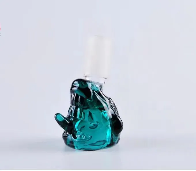 Lake green ghost head glass cigarette holder adapter , Wholesale Glass bongs Oil Burner Glass Pipes Waters Pipe Oil Rigs Smoking Free Shippi
