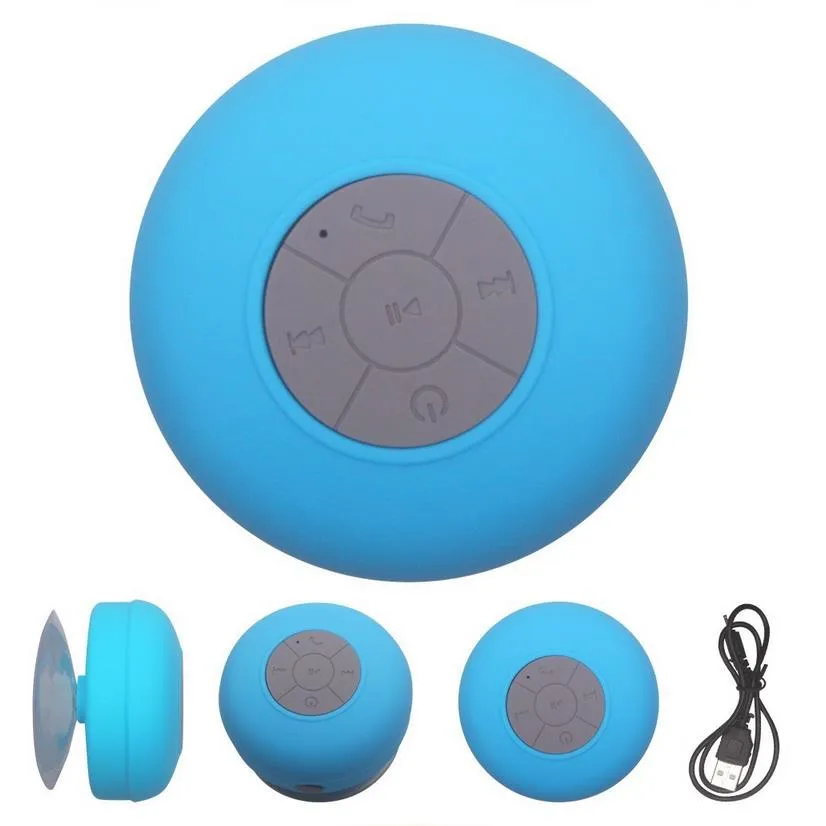 BTS-06 Mini altoparlante Bluetooth impermeabile con ventosa Vivavoce wireless portatile lettore musicale resistente all'acqua