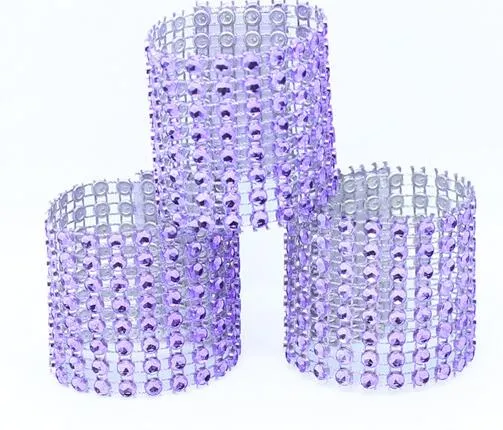 European Style Plastic Rhinestone Wrap Servet Ring Houder Hotel Wedding Levert Party Chair Decoration