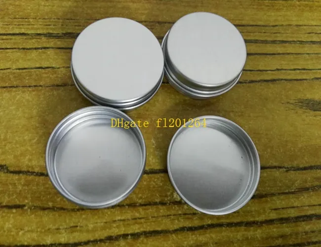 100 sztuk / partia Darmowa Wysyłka 10ml Aluminiowe Tin Balm Kontener, 10g Słoiki aluminiowe ze śrubą pokrywką kosmetyczną słoik