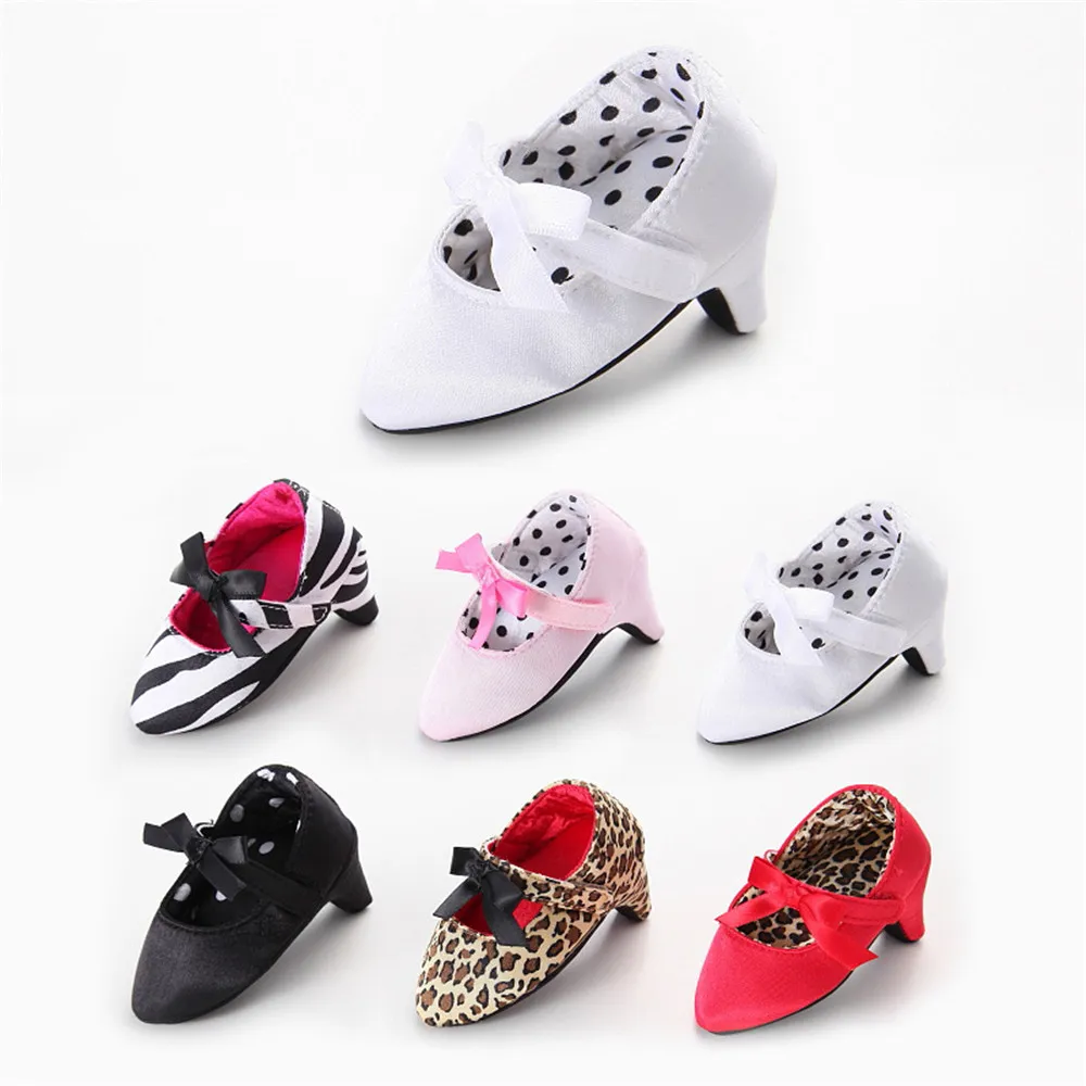 Fashion Baby Gisl High Heeled Shoes Butterfly-know Bow Soft Soled Newborn First Walkers Toddler Infant Girl Ballet Shoes