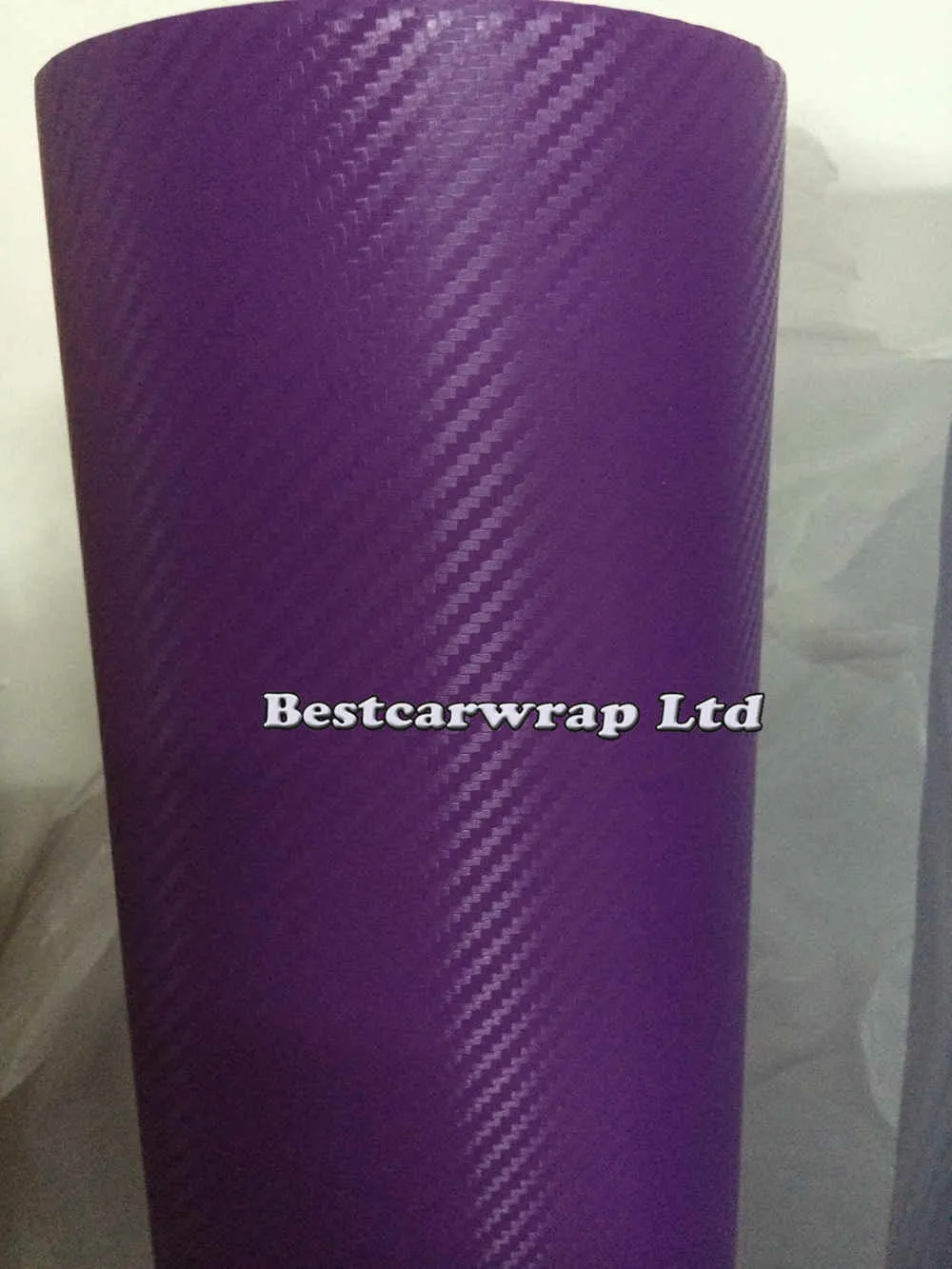 Purple 3D Carbon Fiber vinyl Car wrap Film Air Bubble Free Car styling Carbon laptop foil 1.52x30m/Roll