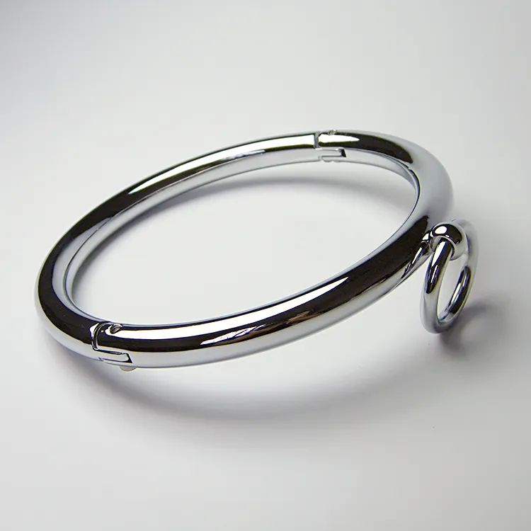 Damen-Sklave, gerolltes Edelstahlhalsband, OR-Ring, verriegelbar, für Erwachsene, Fessel-Halsband, Gerät mit Leine, Seil-Bondage-Ausrüstung N5880389