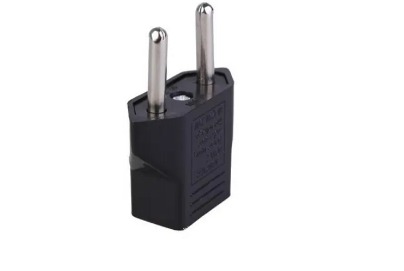 US USA to EU Euro Europe Power Jack Wall Plug Converter Travel Adapter 