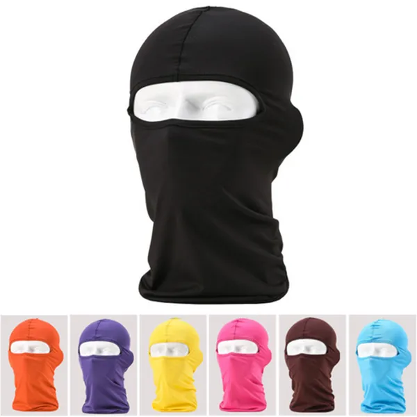 Hela helhetens utomhusskydd Fullt ansikte Lycra Balaclava Headwear Ski Neck Cykling Motorcykelmask2629