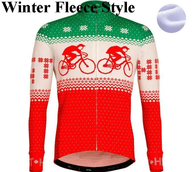 2024 Ugly Christmas Winter Cycling Jersey Thermal Fleece Bike Clothing Mtb Jersey Long Ropa Ciclismo Invierno Hombre Maillot