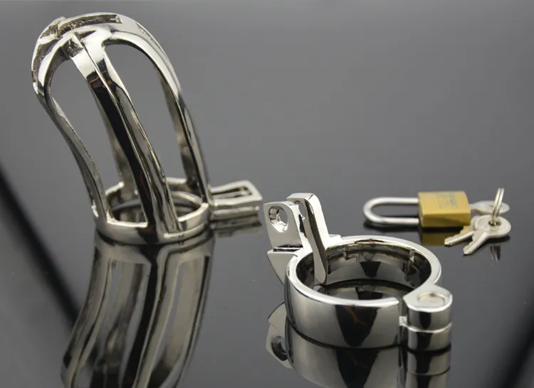 Kostenloser Versand, männliches Gerät, Zinklegungshahn Cage Metal Penis Bondage Ringe offen und eng Style Lock9654874