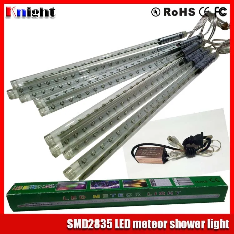 30/50 / 80cm SMD2835 meteor show set 10 pçs / set LED estrela tube de chuva luz 220V LED Tubo de meteoro Natal árvore decoração luzes 85-265V 100 pcs