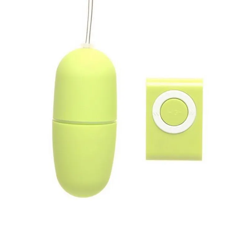 MP3 Remote Wireless Vibration Egg 20 Modes Fjärrkontroll Bullet Vibrator Sex Vibrator Vuxen Sexleksaker 1 * MP3 + 1 * Vibrerande äggfärg