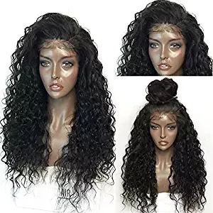 360 spets frontal peruk för pluckad hårfäste 360 ​​spets främre mänskliga hår peruker djupt lockigt för svarta kvinnor 250% densitet diva1