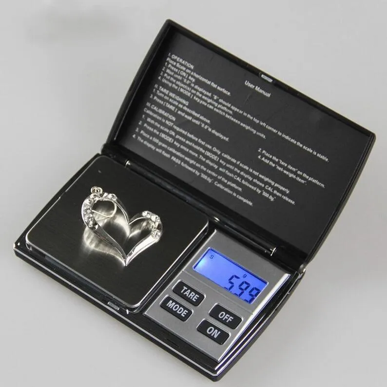 High Accuracy Mini LCD Electronic Digital Pocket Scale Jewelry Gold Diamond Weighting Scale Gram Weight Scales 1000g/0.1g with box