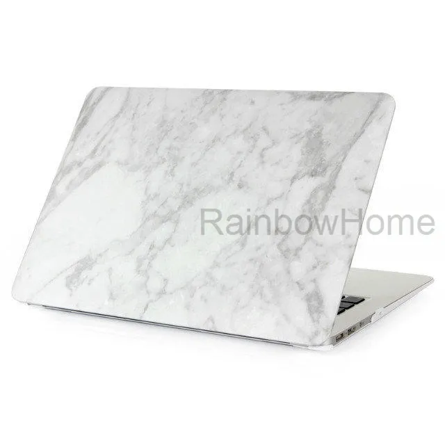 Plastfodral Vattendekal Skyddsskal för MacBook Air Pro Retina 12 13 15 16 tum Laptop PC Marmorfall