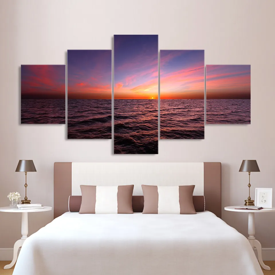 Sunset Sky Landscape Canvas pinturas Decoração de casa Posters de arte de parede HD Prints Pintura8507726