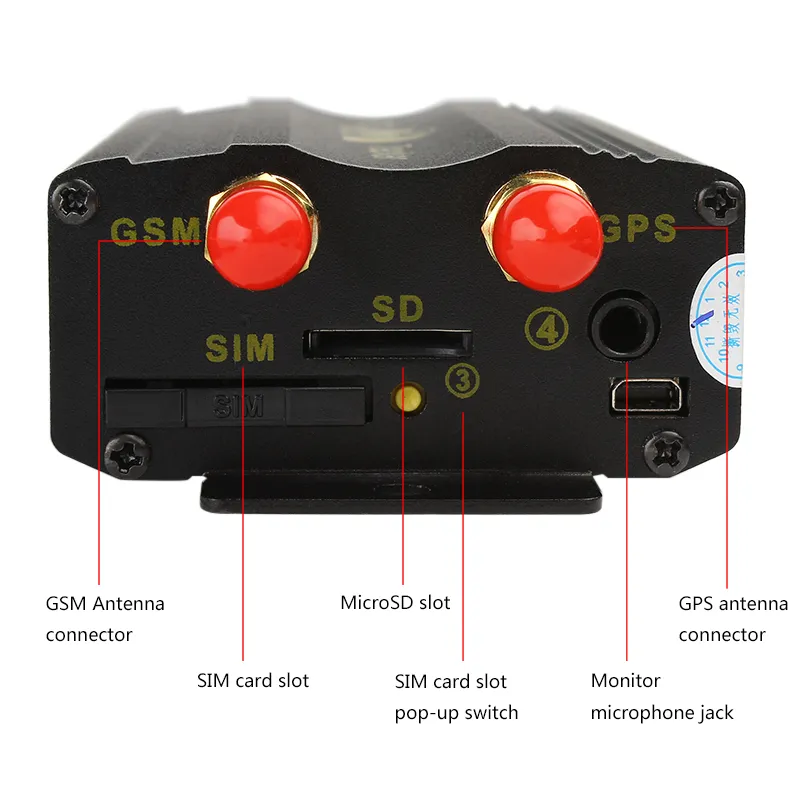 Samochodowy lokalizator gps lokalizator gps pojazdu TK103A TK103 czterozakresowy pojazd Auto lokalizator gsm w czasie rzeczywistym bezpłatna platforma online urządzenie śledzące