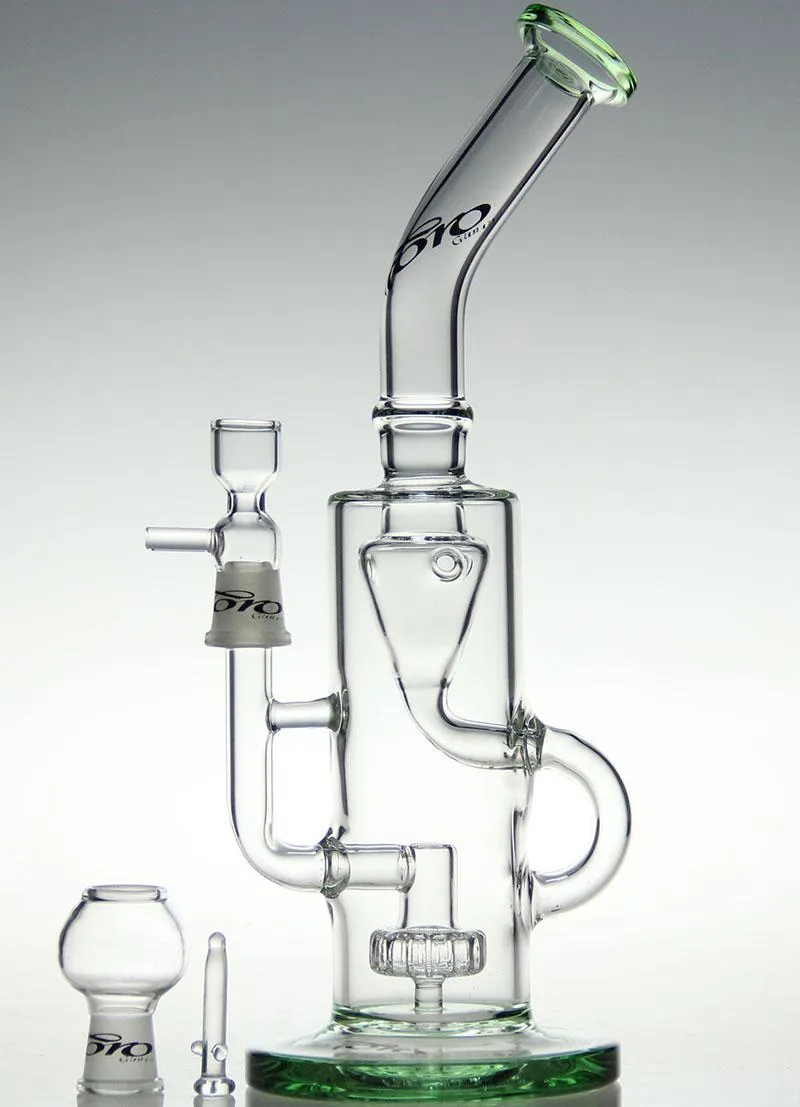  TORO-2016 New Bong glass water pipe glass bong recycler bong water pipe two function with oil rig herb toro bowl 