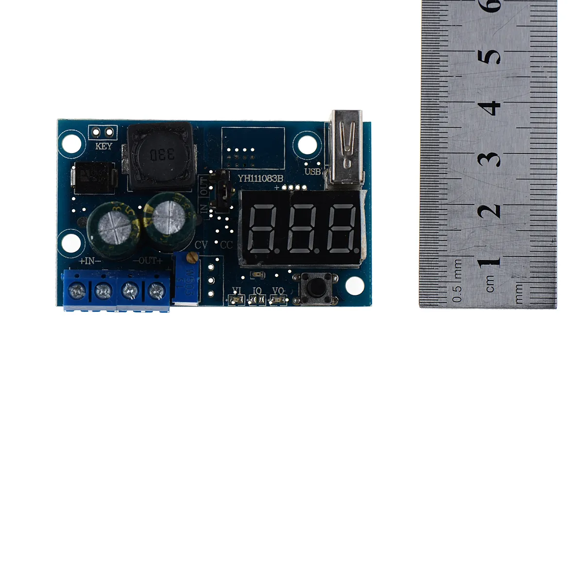 LED Voltmetre LM2596 DC Güç Kaynağı Dönüştürücü Küçültmek Step-Aşağı Modülü + USB B00295