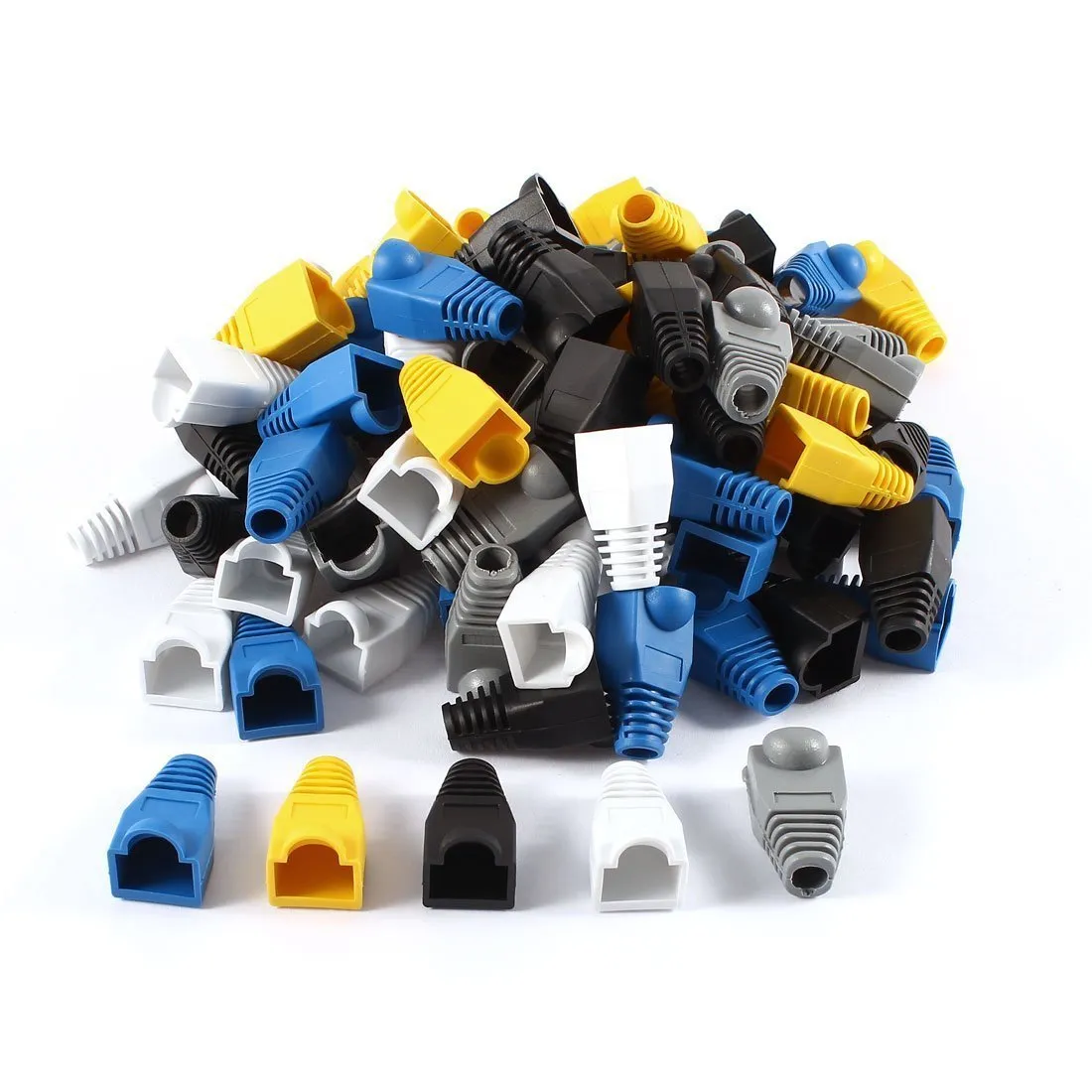 Mjukt plast Cat5e Cat6 Ethernet RJ45 Cable End Cap Connector Boots Plug Cover Network Cable Last Relief Modular