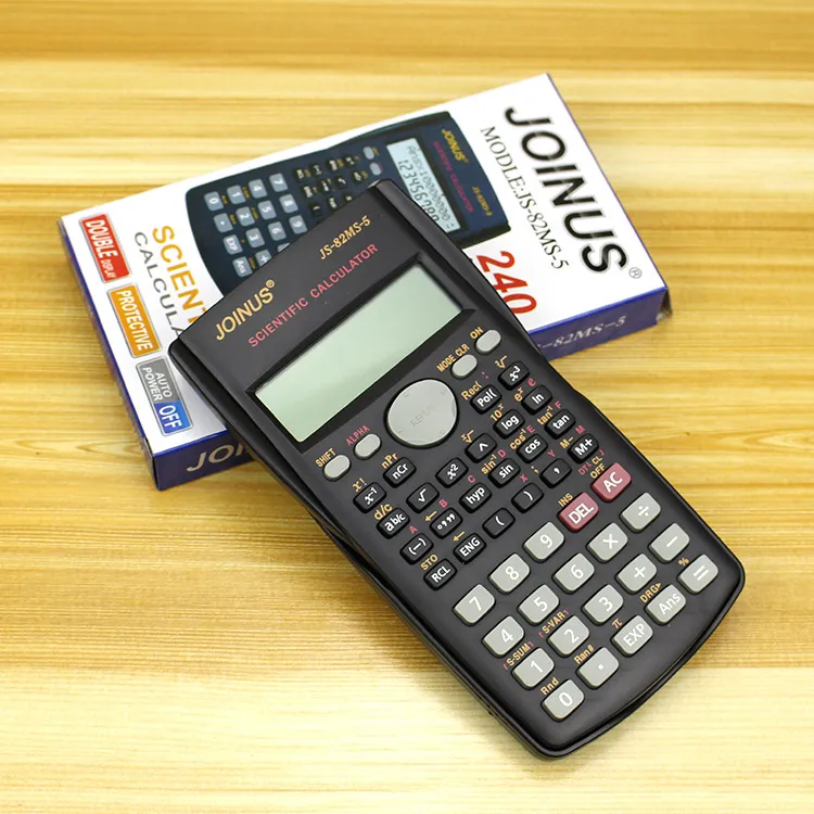 Handhållen Multi-Function 2 Line Display Scientific Calculator 82ms-En bärbar multifunktionell räknare för matematikundervisning