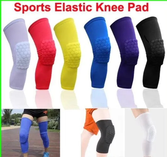 Neue Honeycomb Antikollisions Professionelle Basketball Kompression Knie Sleeve Protector Team Sporttraining Knieschützer Kostenloser Versand