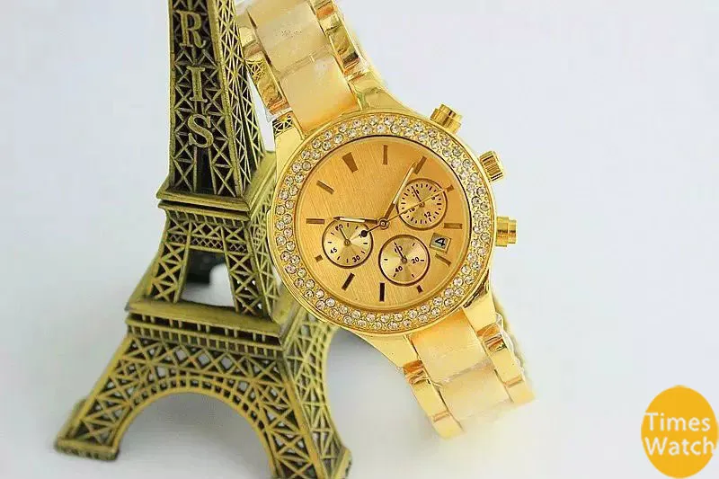 Известный бренд м женская мода наручные часы из нержавеющей стали женщины золото кварц Япония двигаться лучший подарок wacthes