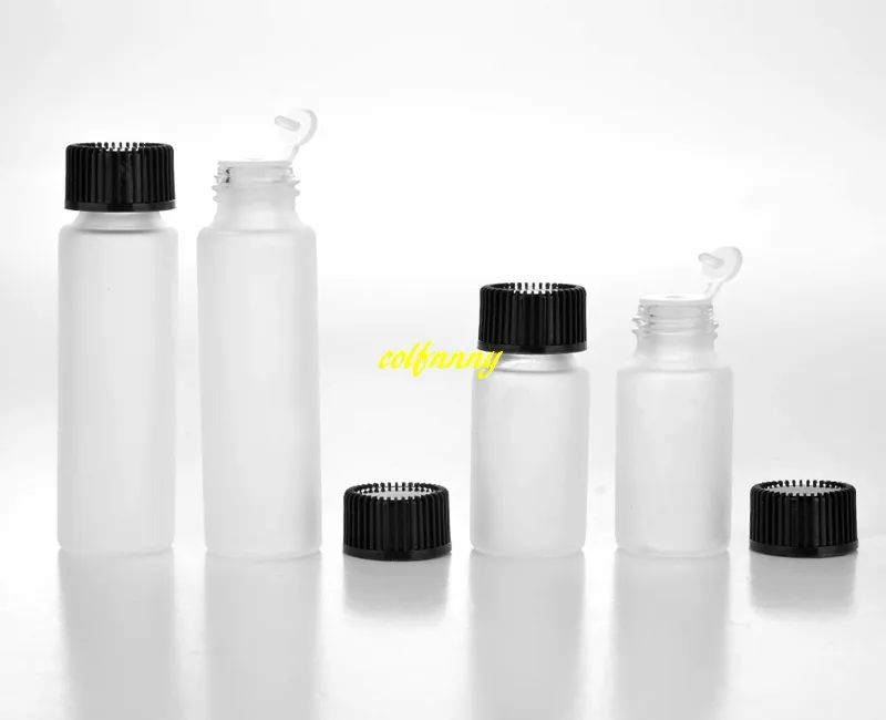 5ml 10ML Essential Oil Bottles Small Matte clear Glass Sample Vials With orifice reducer cap lids