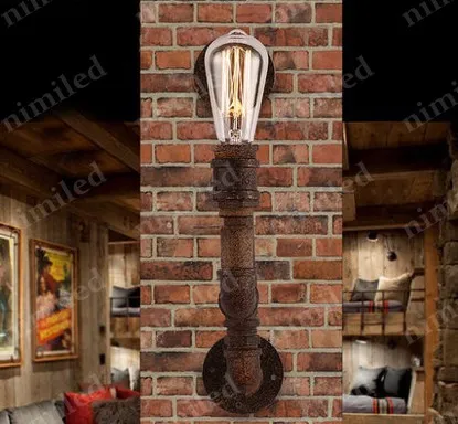 Nimi815 single-head vintage smeedijzeren wandlamp sconce industriële pijpen creatieve persoonlijkheid retro gangpad verlichting restaurant bar lichten