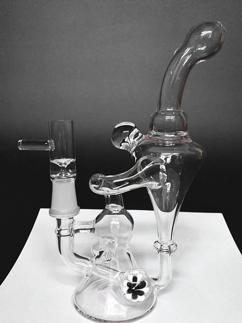 Pinke Recycler-Bong, Glasbongs, Nexusglass, Hitman, Glas, Hightimes, Bong, 14,4 mm Glasgelenk, Öl-Dab-Rig, Glas-Rig