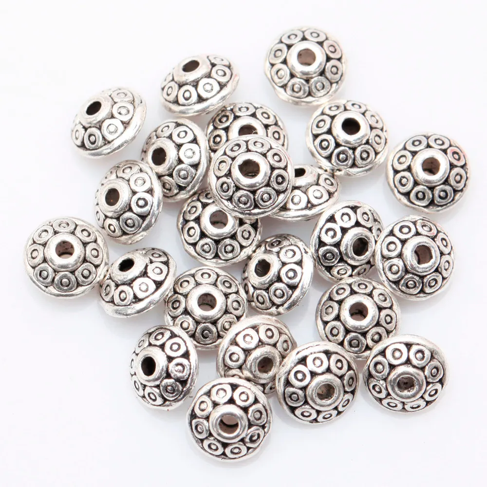 Wholesale-3 Colors 100Pcs Mixed Tibetan Silver Spacer  Fashion DIY  For Jewelry Making Bracelet