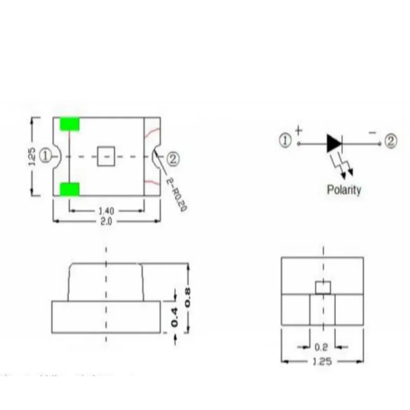 Vrabocry 20 Stück 0805 SMD LEDs – Weiß, Vorverdrahtet Mit 30 Cm Litze, 20 MA, Für DIY Modellbau & Dekoration